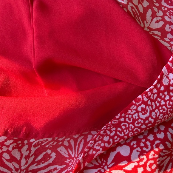 Gibson Red and Pink Patterned Fabric size L Brand new top - Picture 4 of 6